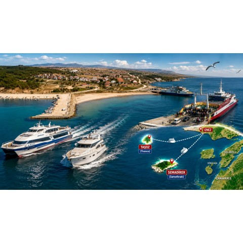 Regular Ferry Boat Services  from Edirne to the Greek islands