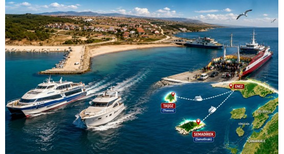 Regular Ferry Boat Services  from Edirne to the Greek islands