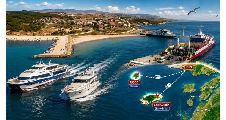 Regular Ferry Boat Services  from Edirne to the Greek islands
